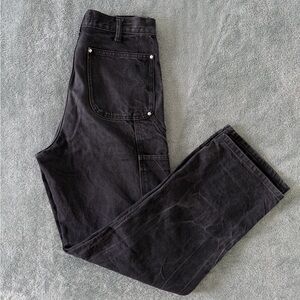 ZARA MAN Black washed Carpenter Pants / Utility Workwear Jeans
